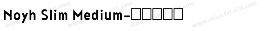 Noyh Slim Medium字体转换